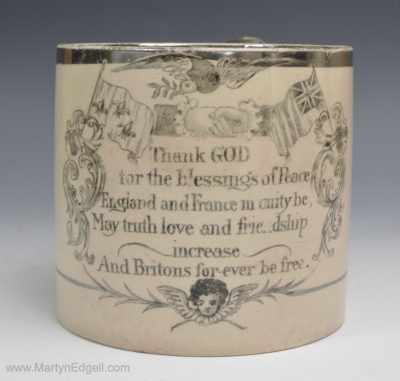 Commemorative pottery mug