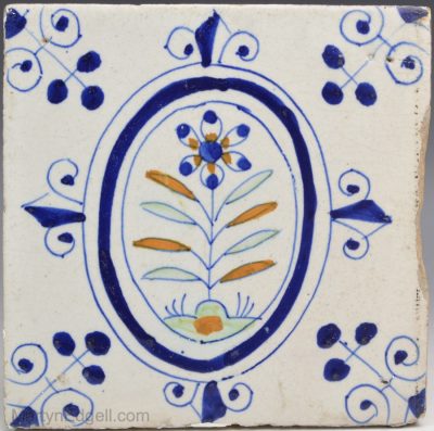 Dutch Delft pottery tile