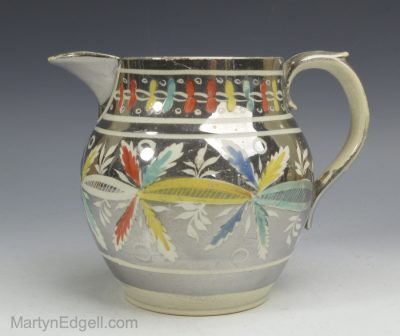 Silber lustre pearlware jug