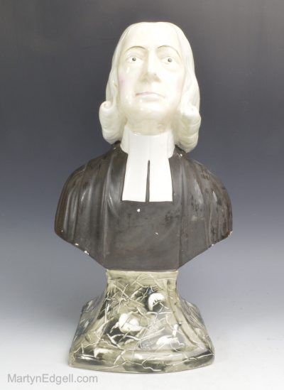 Pearlware bust of Wesley
