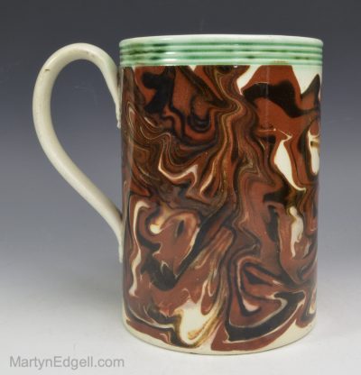 Mocha ware creamware mug