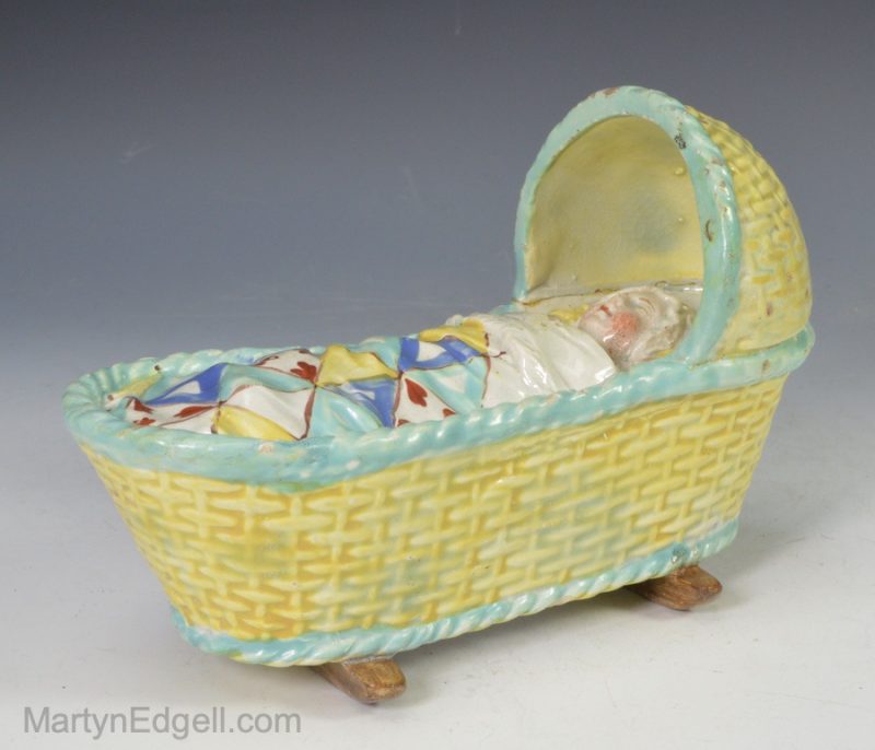 Pearlware toy cradle