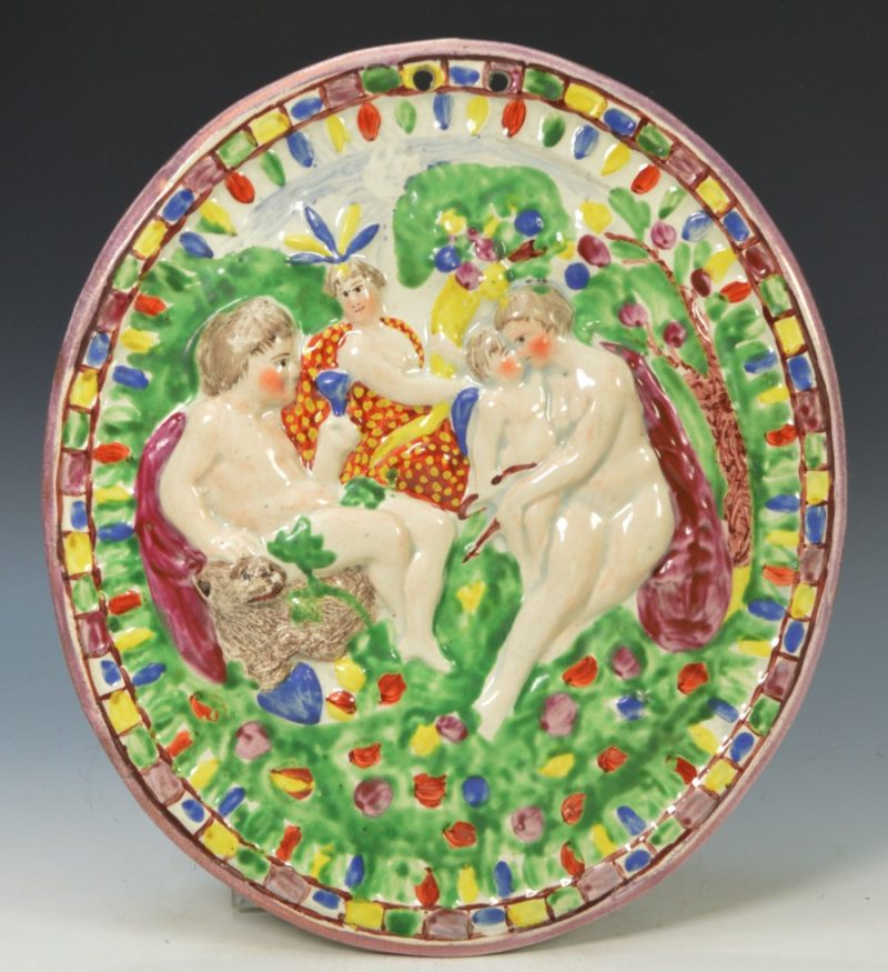Pearlware pottery plaque