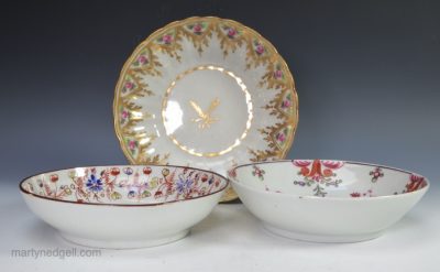 Three saucers porcelain
