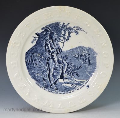 Pearlware child's pottery plate