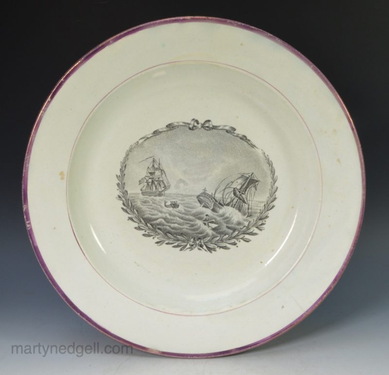 Pearlware commemorative plate