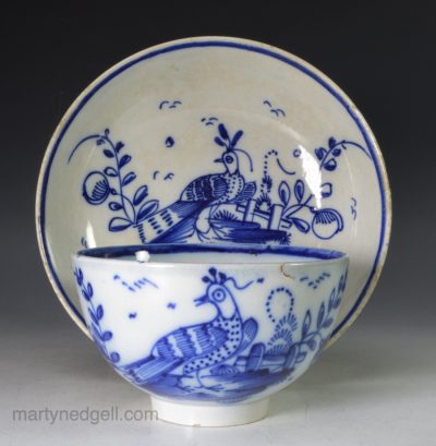 Pearlware tea bowl and saucer
