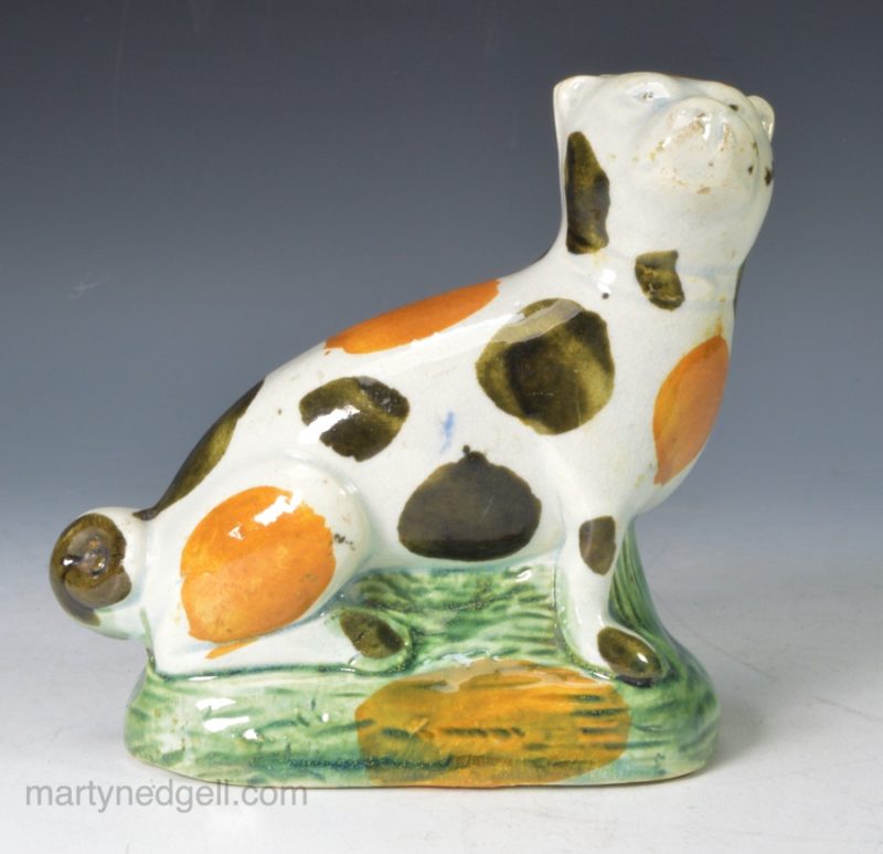 Prattware pottery pug