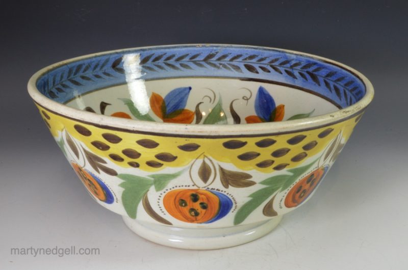 Prattware pottery bowl