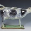 Pearlware pottery cow creamer, circa 1820, possibly St. Anthonys Pottery