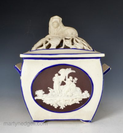 Turner stoneware sugar pot, circa 1800