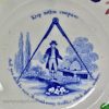 Pearlware pottery child's plate "Keep within the Compass", circa 1830
