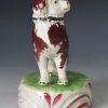 Staffordshire pearlware model of a dog, circa 1820