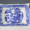 Pair of pearlware pickle dishes decorated with Willow pattern blue transfer, circa 1820