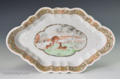 Chinese porcelain spoon tray, circa 1780