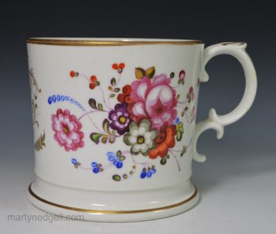 Staffordshire porcelain mug dated 1840