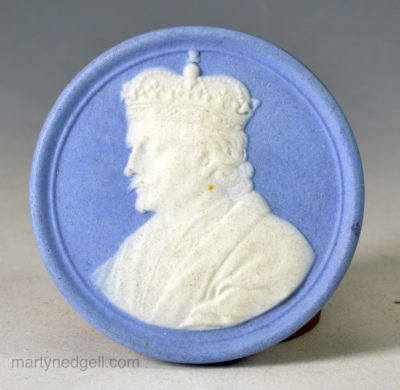 Wedgwood solid jasper medal Henry VI from the set of British monarchy, circa 1800