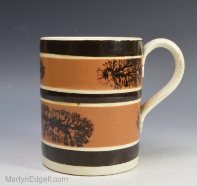 Mochaware pottery mug