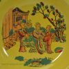 Canary yellow soup plate