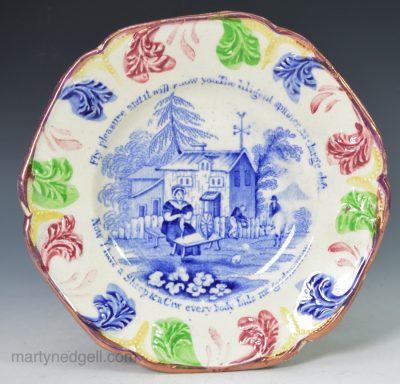 Child's pearlware pottery plate