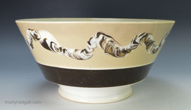 Mochaware pearlware bowl
