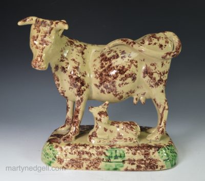 Yorkshire type pottery cow