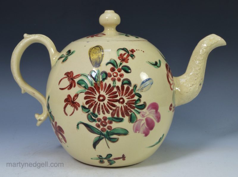 Creamware teapot