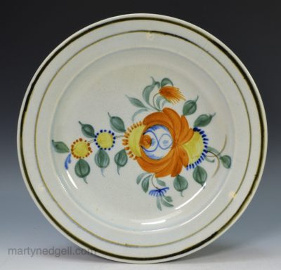 Prattware pottery plate