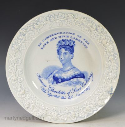 Commemorative pearlware plate