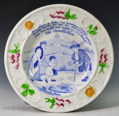 Pearlware pottery child's plate