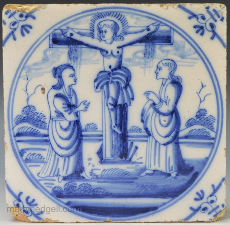 Dutch Delft biblical tile