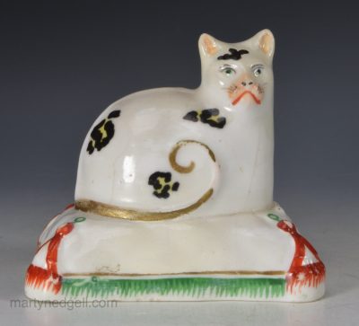Staffordshire porcelain cat