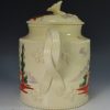 Creamware pottery teapot