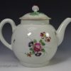 Worcester porcelain teapot with enamel decoration, circa 1770