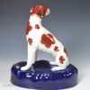 Staffordshire porcelain model of a chained foxhound, circa 1840