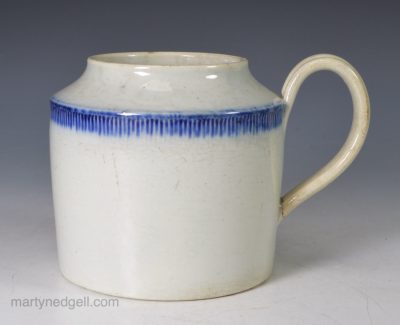Pearlware pottery mustard pot, circa 1800