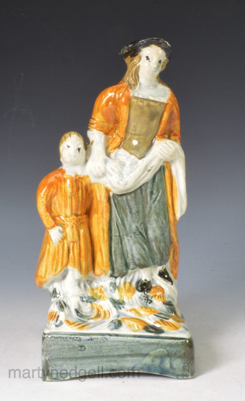 Prattware pottery figure, circa 1800