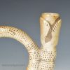 Saltglaze stoneware snake pipe, circa 1840, Brampton Pottery Derbyshire