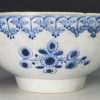 James Pennington slop bowl painted in blue, circa 1765 ex Watney Collection