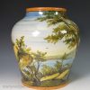 Castelli type tin glazed pottery vase, circa 1850
