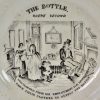 Pearlware pottery plate The Bottle Scene Second, circa 1840