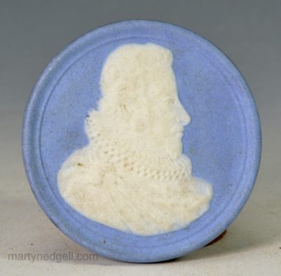 Wedgwood solid jasper medallion James I from the set of British monarchy, circa 1800