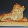 Derbyshire saltglaze stoneware model of a lion, circa 1840 Brampton pottery