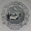 Ironstone pottery plate made for the Gentleman's Cabin on the Boston Mails, circa 1841