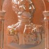Derbyshire brown saltglaze stoneware bottle with portraits in relief of Queen Victoria and Prince Albert, circa 1850