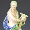 Creamware pottery figure of Apollo decorated with coloured glazes and marked Ra. Wood Burslem, circa 1795