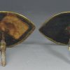 Pair of Bilston enamel cloak pins, circa 1780