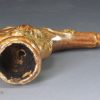 Brampton salt glaze stoneware monkey pipe, circa 1850