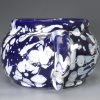 French tin glazed blue persan two handled pot, circa 1680, probably Lille