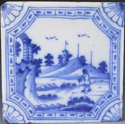 Liverpool delft tile, circa 1750
